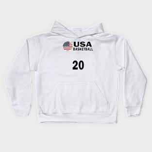 USA Basketball Number 20 T-shirt Design Kids Hoodie